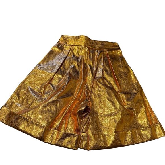 REVOLVE KIMBERLY GOLDSON LIZZIE METALLIC FAUX LEATHER SHORTS IN COPPER - Picture 10 of 11